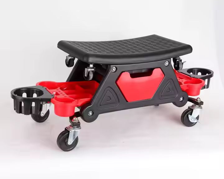 Plastic Roller Chair with Repair Tools Tray for Vehicle Maintenance and Car Cleaning Car detailing