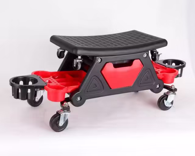 Plastic Roller Chair with Repair Tools Tray for Vehicle Maintenance and Car Cleaning Car detailing