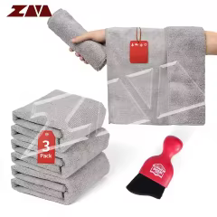 16\"x16\" Highly Absorbent Grey Microfiber Car Wash Towel Lint-Free Cleaning Cloths for Car Washing