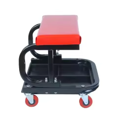 Factory-Care U Shape Repair Bench Chair for Car Detailing Plastic Stool Seat with Rolling Wheel for Garage Work
