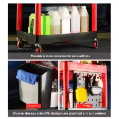 Factory Customized Cost-Effective Trolley Detail Cart for Car Wash Tool Storage Cart for Car Detailing Tools