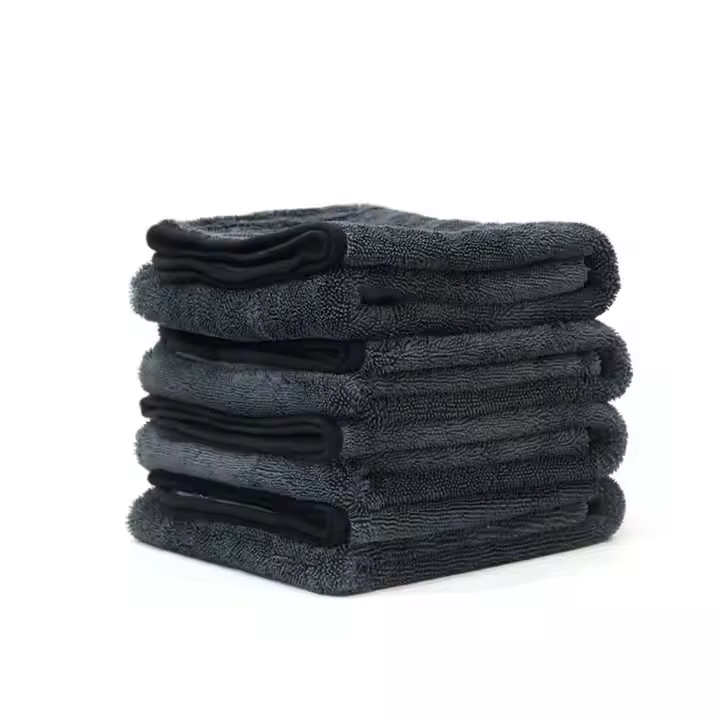 Gray 600gsm 0.7x0.9m Drying Cloth Microfiber Towel for Car Care