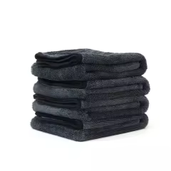 Gray 600gsm 0.7x0.9m Drying Cloth Microfiber Towel for Car Care