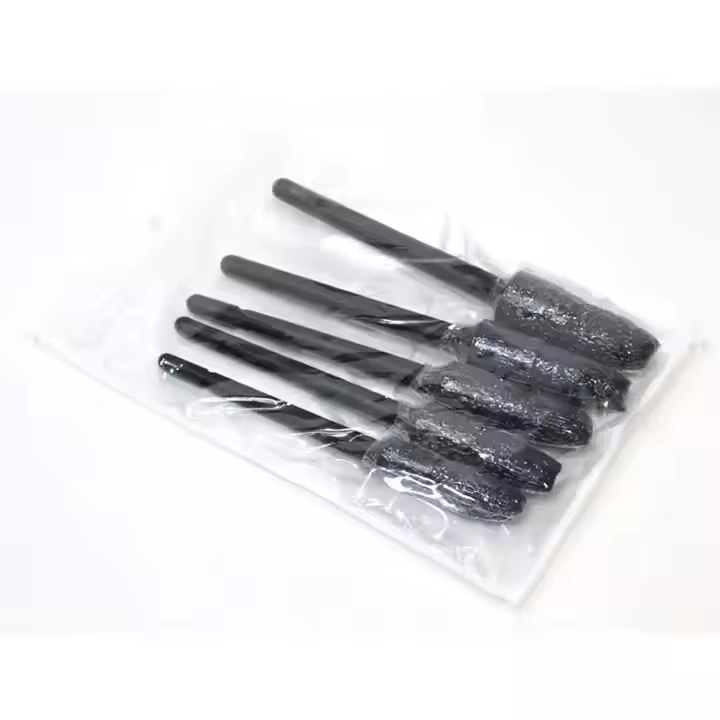 Ultra-Soft Black PP Car Detailing Brush Set Gap Detailing SoftSeat Non-Ultra Soft Bristle Plastic Product