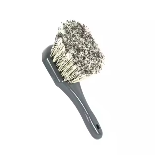 Gray PP Soft Hair Car Wheel and Tire Washing Cleaning Detailing Brush for Car Care and Wash Brushes