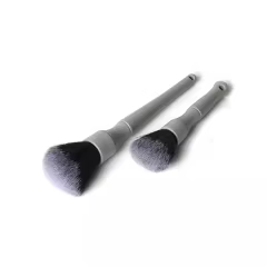 Ultra Soft Gray Synthetic Hair Auto Cleaning Detailing Brush for Car Care Made of Durable Plastic