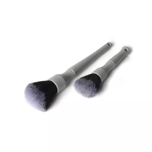 Ultra Soft Gray Synthetic Hair Auto Cleaning Detailing Brush for Car Care Made of Durable Plastic