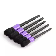 5 Pcs Set Soft Boar Bristles Car Detailing Brush Plastic Cleaning Brush for Car Care and Wash Usage