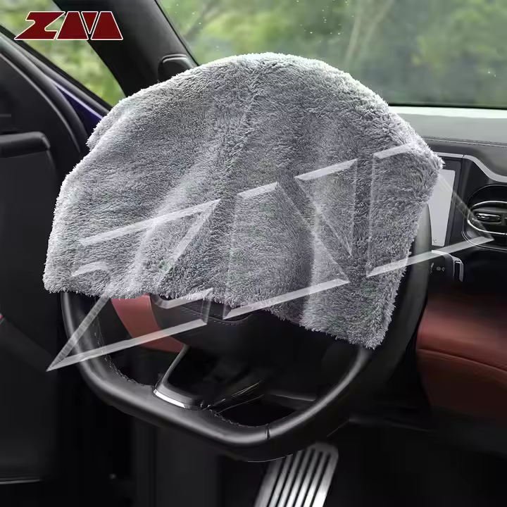 16\"x16\" Highly Absorbent Grey Microfiber Car Wash Towel Lint-Free Cleaning Cloths for Car Washing