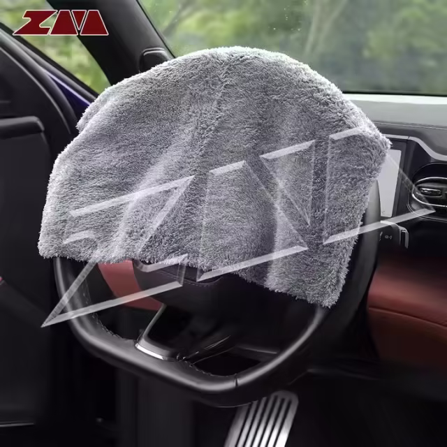 16\"x16\" Highly Absorbent Grey Microfiber Car Wash Towel Lint-Free Cleaning Cloths for Car Washing