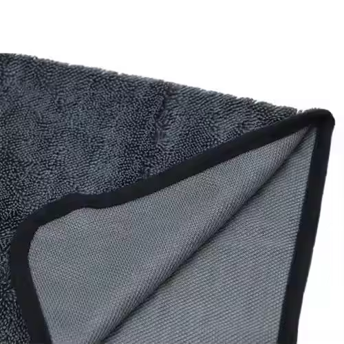 Microfiber Towel for Car Care 600gsm Gray 0.4x0.4m Drying Cloth Polyester Material