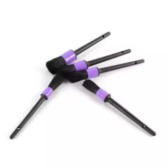 5 Pcs Set Soft Boar Bristles Car Detailing Brush Plastic Cleaning Brush for Car Care and Wash Usage
