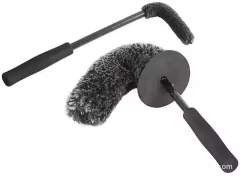 Amazon Hot Sale Wool Fiber Stick Brush Soft Car Gap Cleaning Wheel Brush in Large Medium Small Sizes