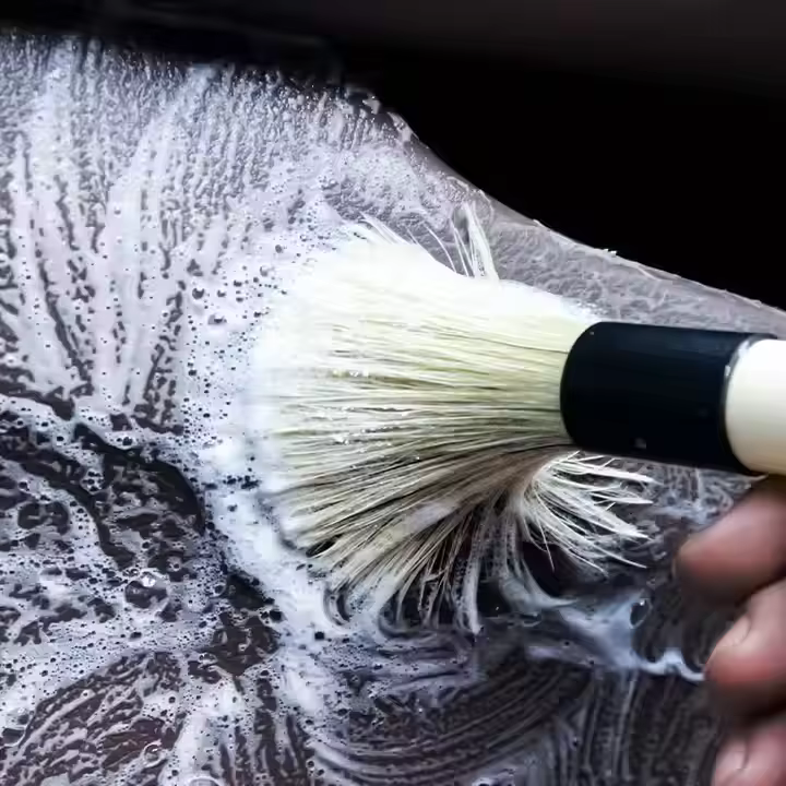 Ultra Soft Boar Bristles Auto Care Brush for Car Detailing and Cleaning Dust Dust Brush