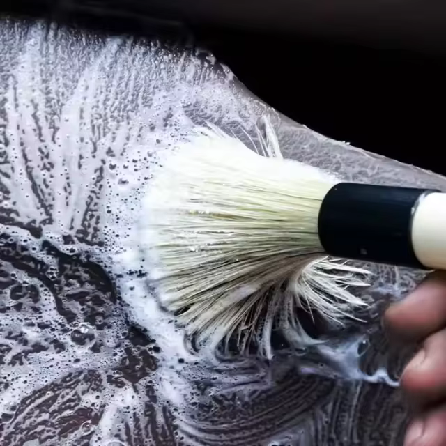 Ultra Soft Boar Bristles Auto Care Brush for Car Detailing and Cleaning Dust Dust Brush