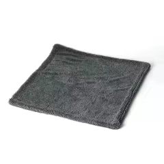 Gray 1200 Gsm 36x36 cm Drying Cloth Car Microfiber Twisted Towel