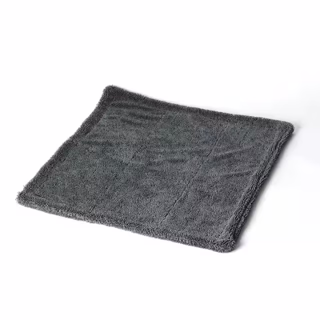 Gray 1200 Gsm 36x36 cm Drying Cloth Car Microfiber Twisted Towel