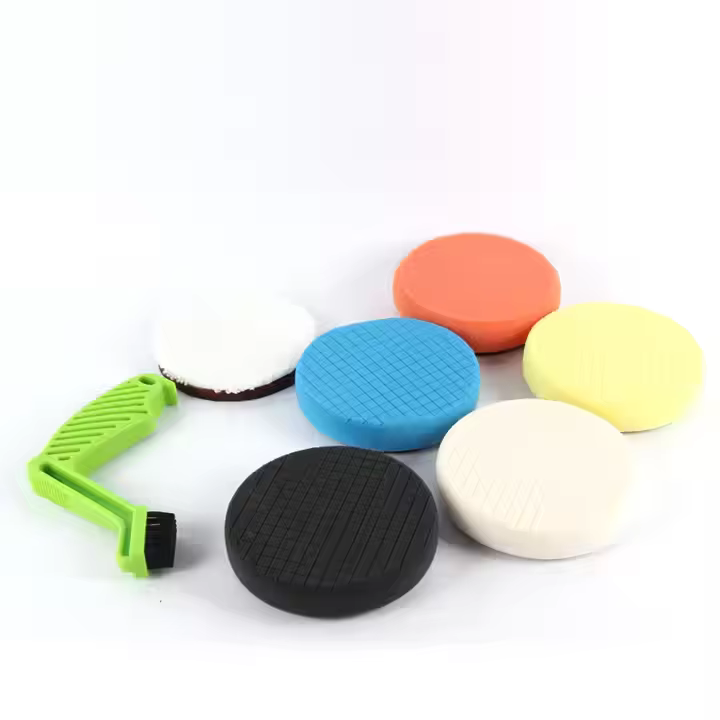 7-Piece 5 Inch Car Detailing Kit Car Buffing and Polishing Foam Sponge Pad Sets