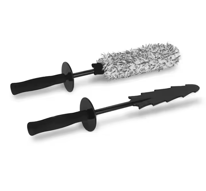 Can Be Detached Black Microfiber Car Tire Wheel Hub Washing Cleaning Detailing Brush for Auto Car