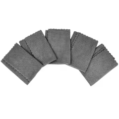 Gray 40*40 cm Microfibre Drying Towel Quick Dry Car Polishing and Cleaning Towel 500gsm Car Wash Towel with Print Logo