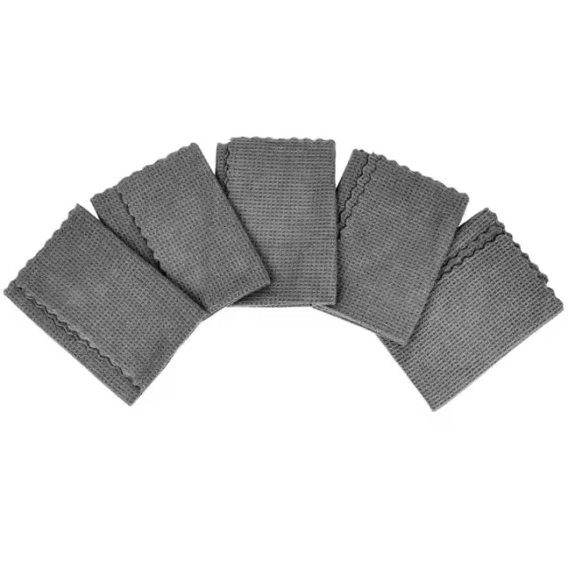 Gray 40*40 cm Microfibre Drying Towel Quick Dry Car Polishing and Cleaning Towel 500gsm Car Wash Towel with Print Logo
