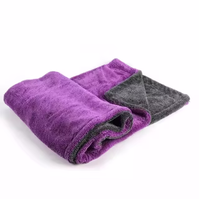 1200GSM 50*70 CM Ultra-fine Fiber Double -layer Two-color Distorted Details Towels for Car Care