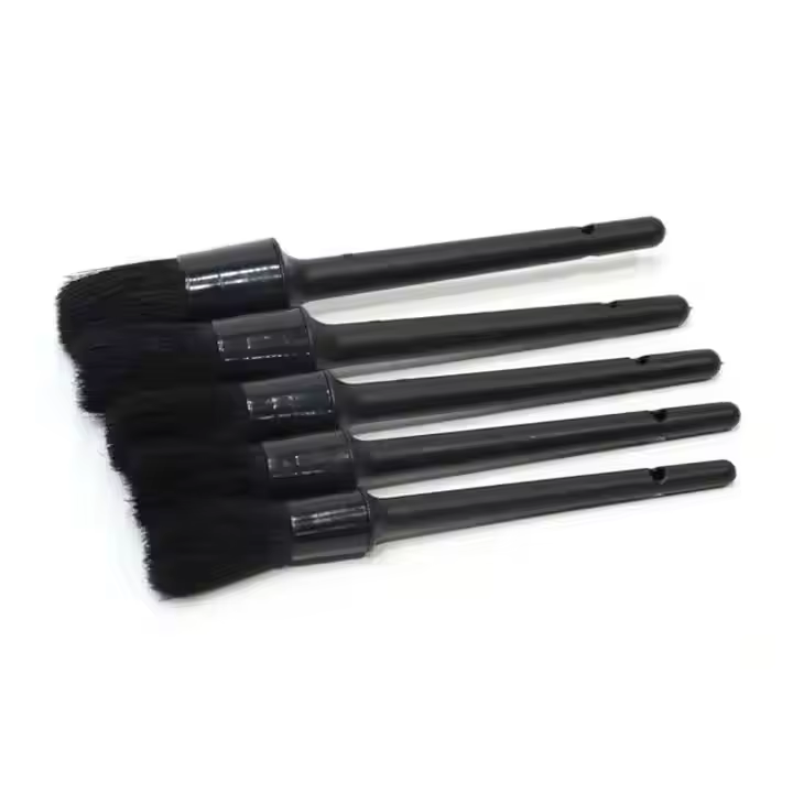 Ultra-Soft Black PP Car Detailing Brush Set Gap Detailing SoftSeat Non-Ultra Soft Bristle Plastic Product