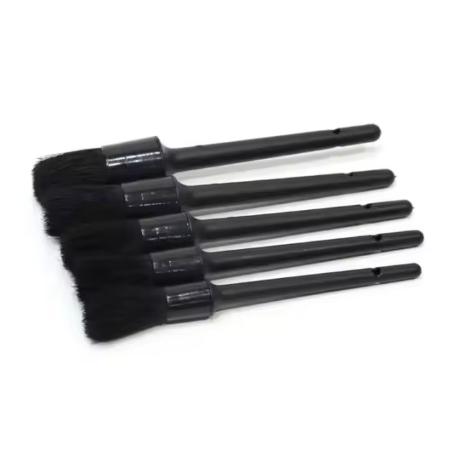 Ultra-Soft Black PP Car Detailing Brush Set Gap Detailing SoftSeat Non-Ultra Soft Bristle Plastic Product