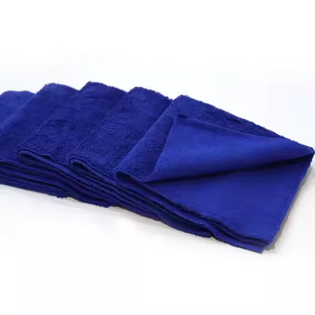 400gsm 40x40cm Dual Action Microfiber Cloth Soft Quick Dry Car Polishing Towel Polyester 500gsm Weight for Car Care Cleaning