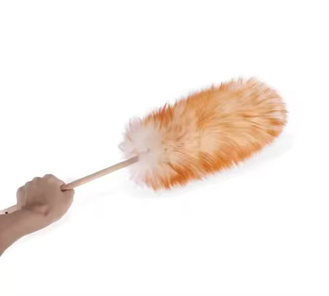 Car Interior Dust Removal Cleaning Wool duster Bamboo Handle Wool Lamb Soft Dust Collector for Car Cleaning