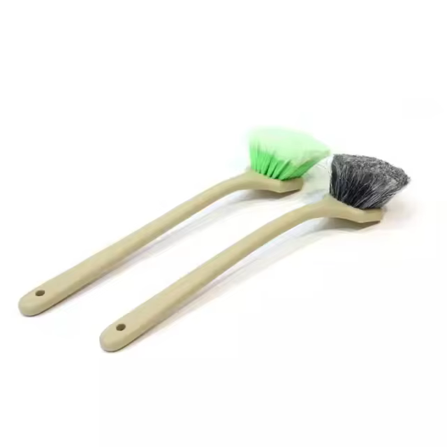 21-Inch Long Green Soft PP Tire Cleaning Brush Car Wash and Detailing Brush Plastic Material for Car Wheel Care