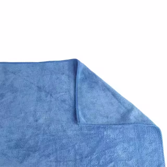 16x24inch Blue Microfibre Polyester Car Care Cloth 500gsm 1200gsm for Detailing Cleaning Drying Washing Towel with Print Logo
