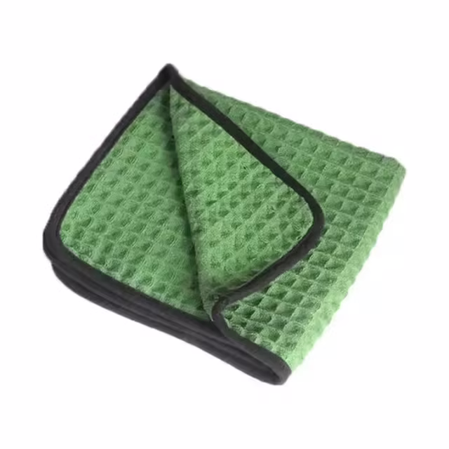 40x40 cm Green Auto Detailing Cloth Car Glass Towel for Car Care