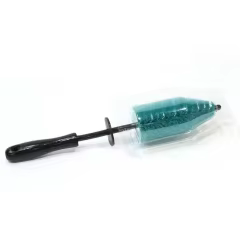 15 Inch Green Soft PP Bristles Car Detailing Wheel Tire Hub Brush Plastic Cleaning Brush for Car Washers