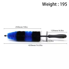 17 Inch Soft PP Car Wheel Hub Cleaning Detailing Brush for Detailing