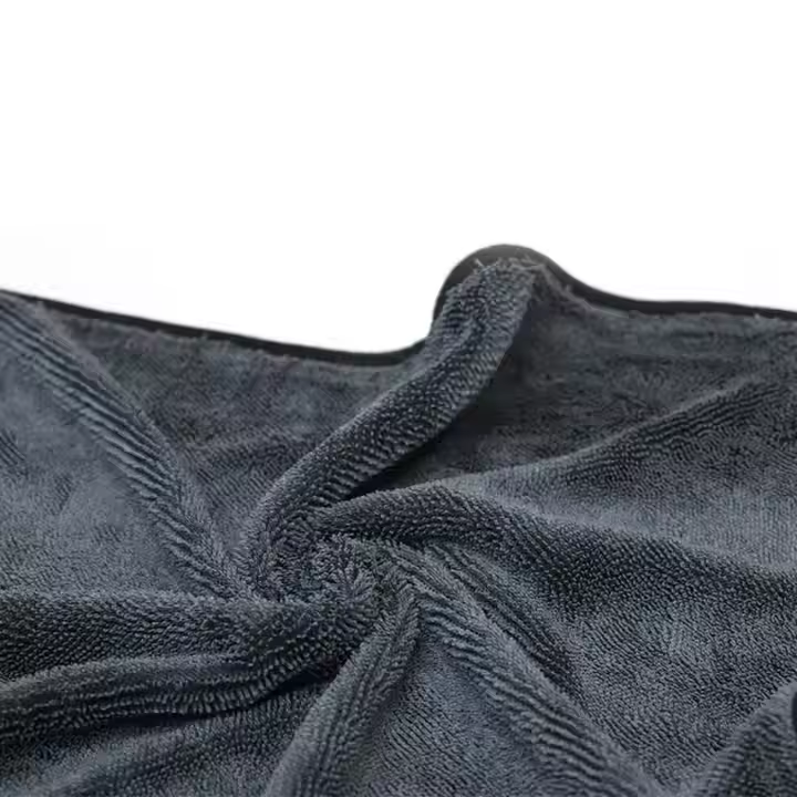 Gray 600gsm 0.7x0.9m Drying Cloth Microfiber Towel for Car Care