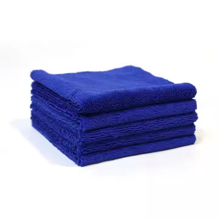 400gsm 40x40cm Dual Action Microfiber Cloth Soft Quick Dry Car Polishing Towel Polyester 500gsm Weight for Car Care Cleaning