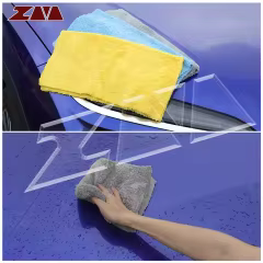 16\"x16\" Highly Absorbent Grey Microfiber Car Wash Towel Lint-Free Cleaning Cloths for Car Washing