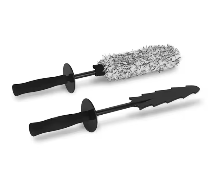 Can Be Detached Black Microfiber Car Tire Wheel Hub Washing Cleaning Detailing Brush for Auto Car