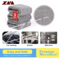 16\"x16\" Highly Absorbent Grey Microfiber Car Wash Towel Lint-Free Cleaning Cloths for Car Washing