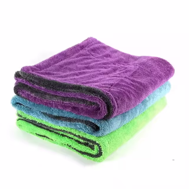 1200GSM 50*70 CM Ultra-fine Fiber Double -layer Two-color Distorted Details Towels for Car Care