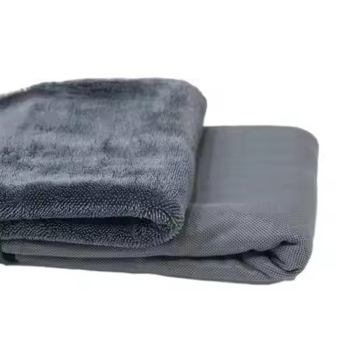 Newest 600gsm Gray Microfiber Towel 0.5x0.7m Drying Cloth for Car Care and Cleaning 1200gsm Weight Car Wash Towel