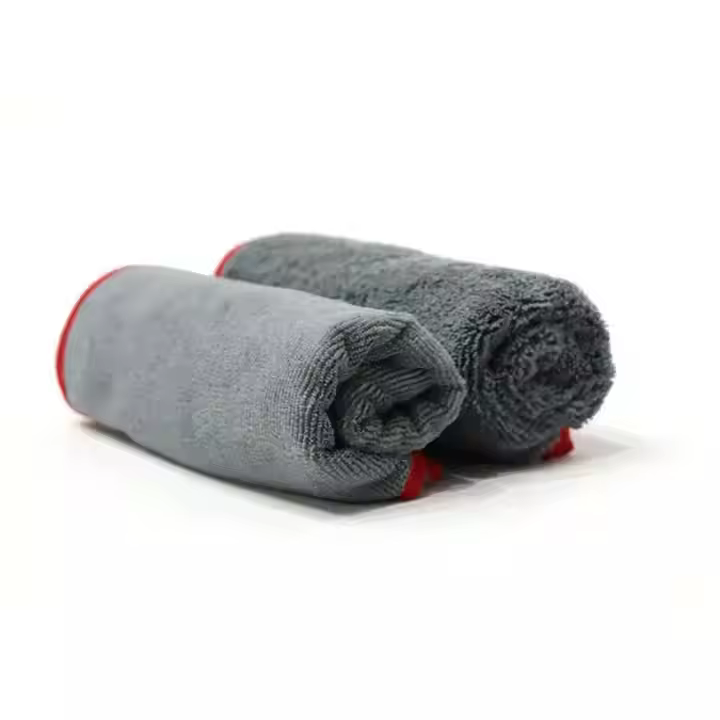Professional Dual Action Long Short Side Car Polishing Towel Black/Gray/Yellow/Blue-for Drying Car Wash Towel