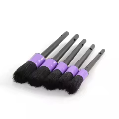 5 Pcs Set Soft Boar Bristles Car Detailing Brush Plastic Cleaning Brush for Car Care and Wash Usage