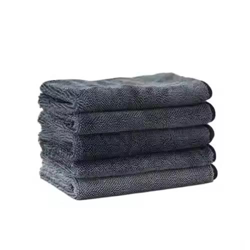 Newest 600gsm Gray Microfiber Towel 0.5x0.7m Drying Cloth for Car Care and Cleaning 1200gsm Weight Car Wash Towel