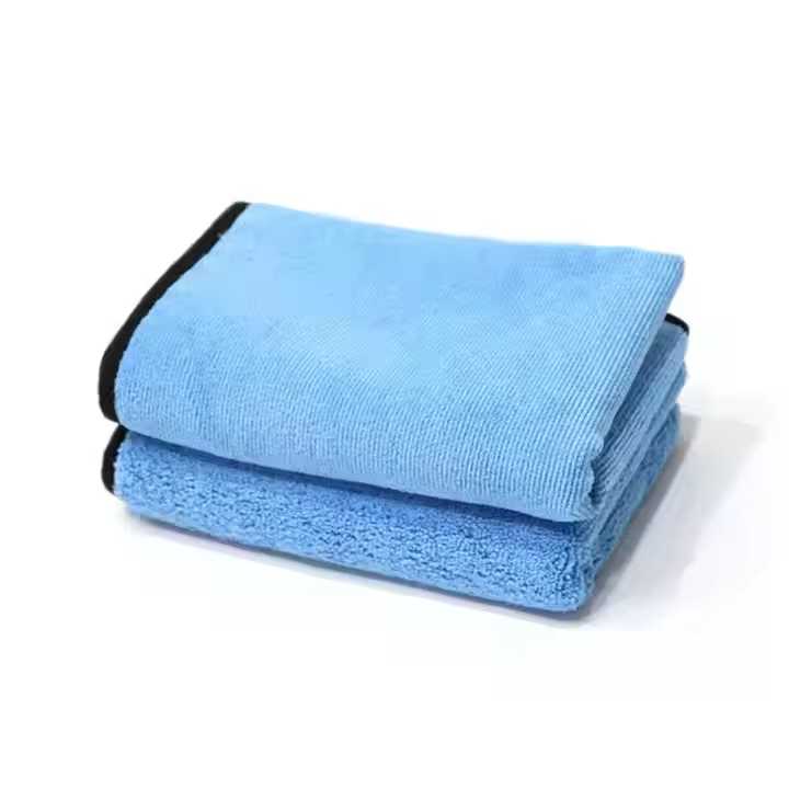 Professional Dual Action Long Short Side Car Polishing Towel Black/Gray/Yellow/Blue-for Drying Car Wash Towel