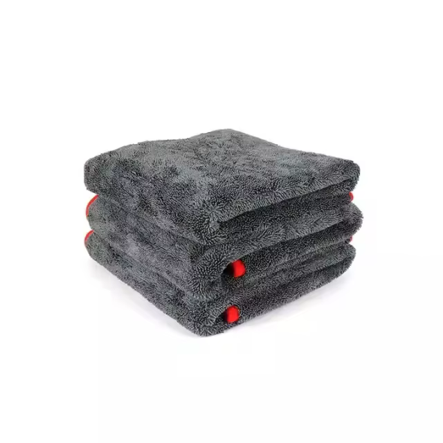 1100 Gsm Double-Sided Microfiber Drying Towel 40*40 Cm for Car Care and Cleaning Made From Coral Fleece Fiber