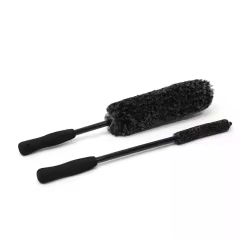 Black Car Wool Microfiber Tire Wheel Hub Cleaning Detailing Brush for Car Care