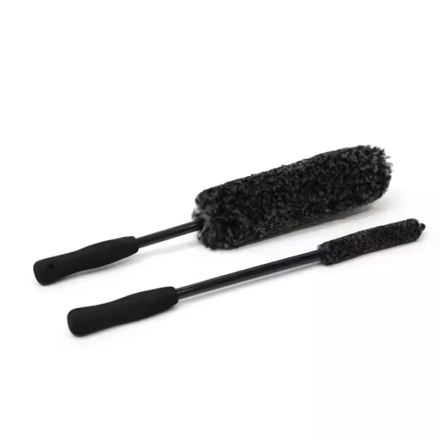 Black Car Wool Microfiber Tire Wheel Hub Cleaning Detailing Brush for Car Care
