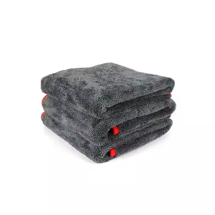 1100 Gsm Double-Sided Microfiber Drying Towel 40*40 Cm for Car Care and Cleaning Made From Coral Fleece Fiber